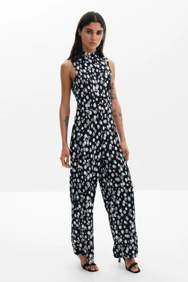 Women Trousers Desigual Polka Dot Jumpsuit