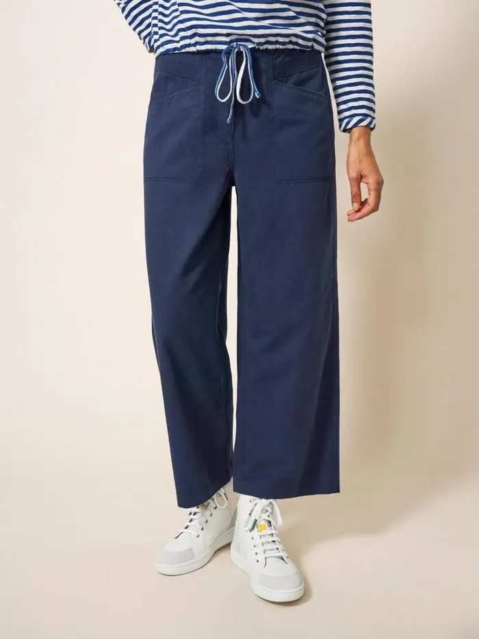 Women TROUSERS White Stuff Harper Wide Leg Trouser Dark Navy