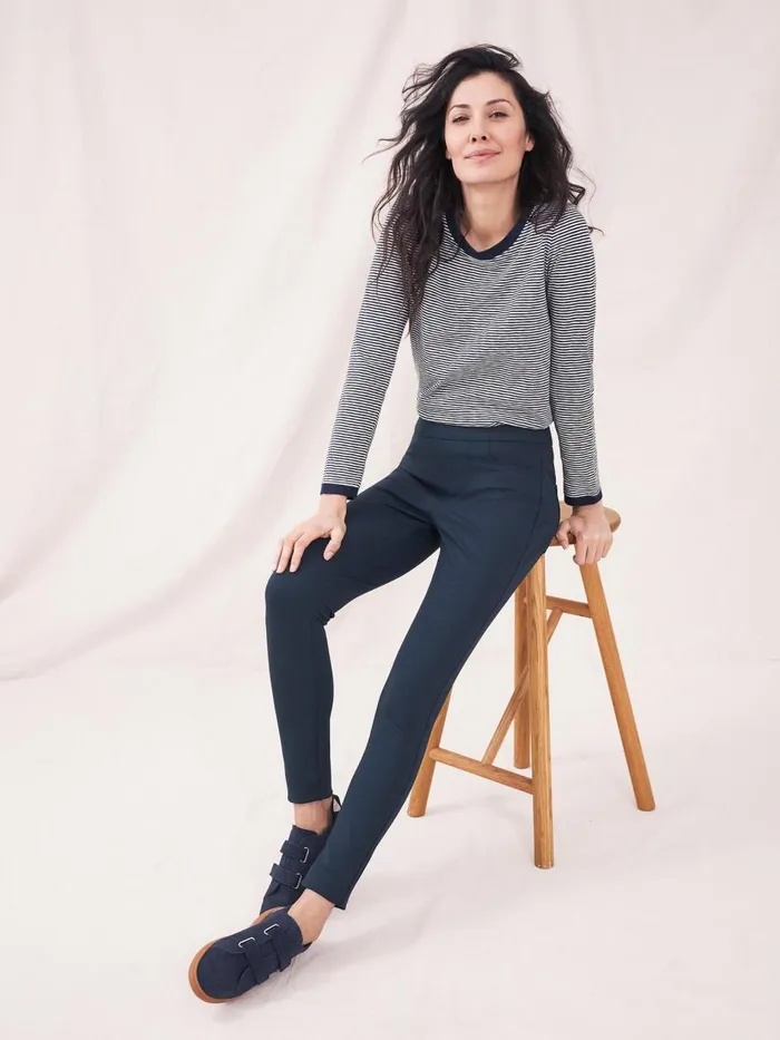 Women TROUSERS White Stuff Jodie Ponte Casual Jeggings Dark Navy