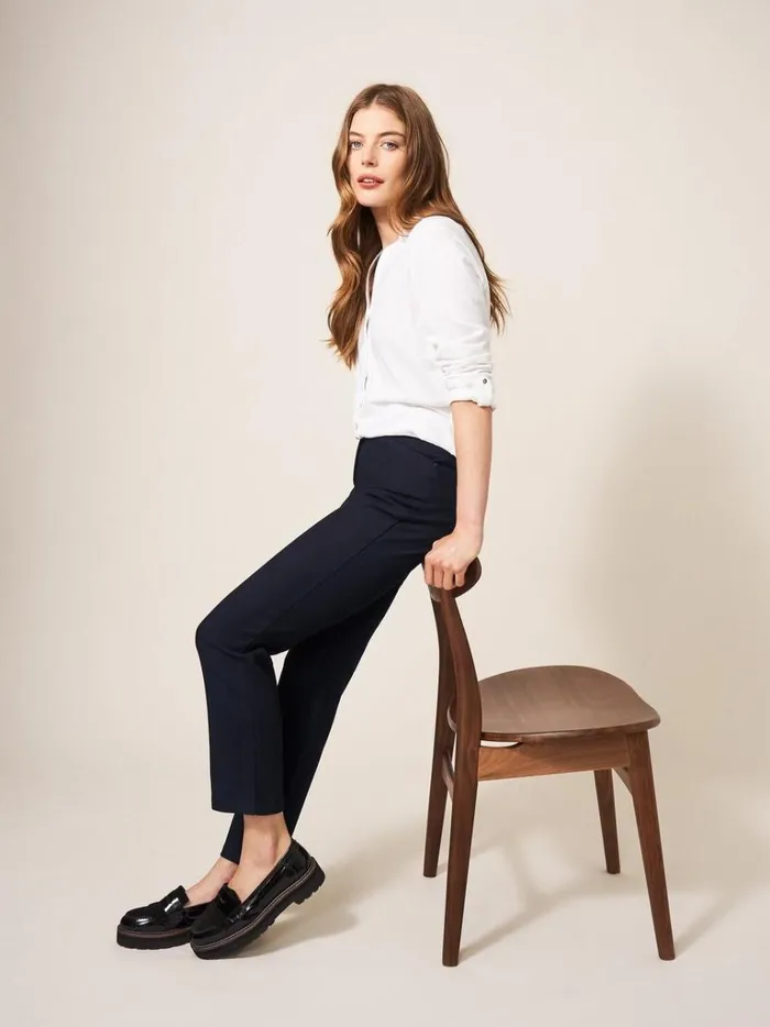 Women TROUSERS White Stuff Savannah Stretch Trousers Pure Black