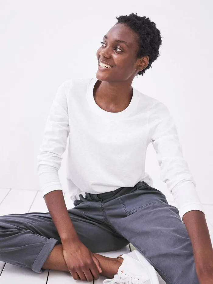 Women TROUSERS White Stuff Twister Chino Trousers Dark Purple