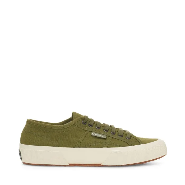 Women Unisex 2750 OG HERRINGBONE Low Cut GREENOFF WHITE Superga Low Cut