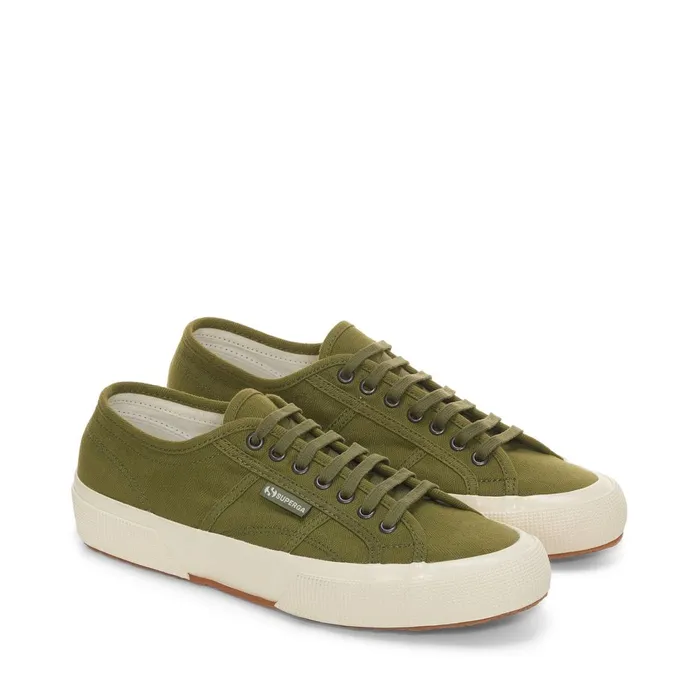Women Unisex 2750 OG HERRINGBONE Low Cut GREENOFF WHITE Superga Low Cut