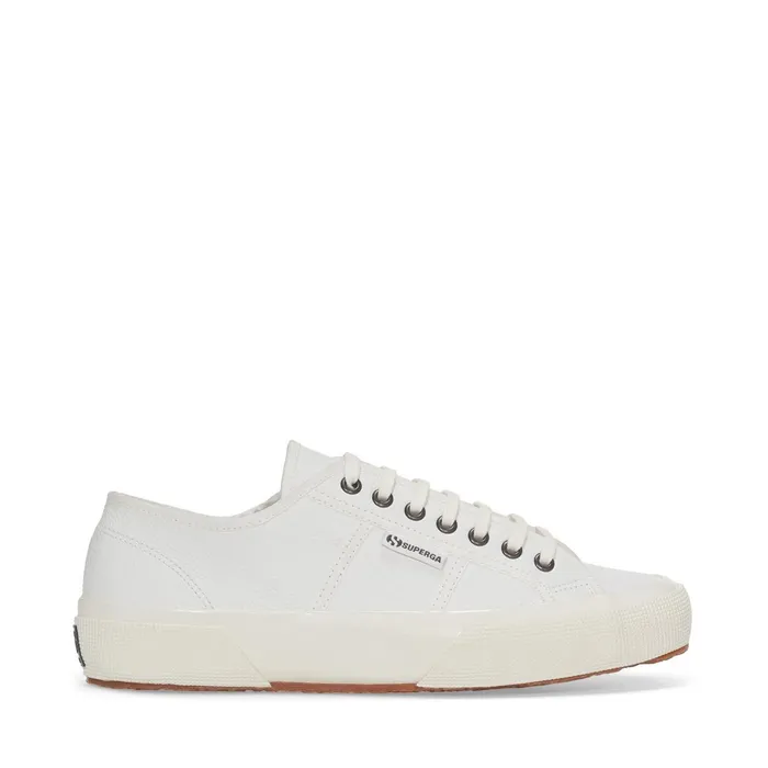 Women Unisex 2750 OG LEATHER Low Cut WHITEWHITE AVORIO Superga Low Cut