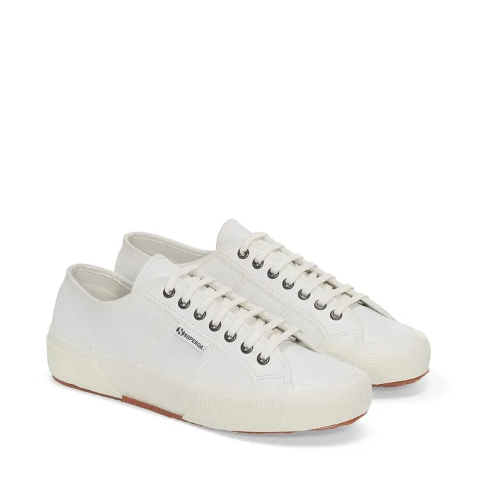 Women Unisex 2750 OG LEATHER Low Cut WHITEWHITE AVORIO Superga Low Cut