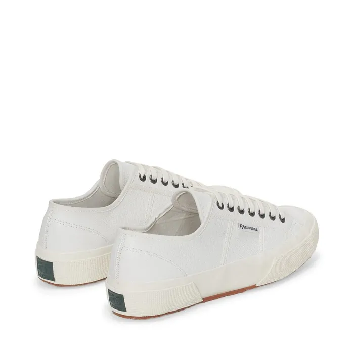 Women Unisex 2750 OG LEATHER Low Cut WHITEWHITE AVORIO Superga Low Cut