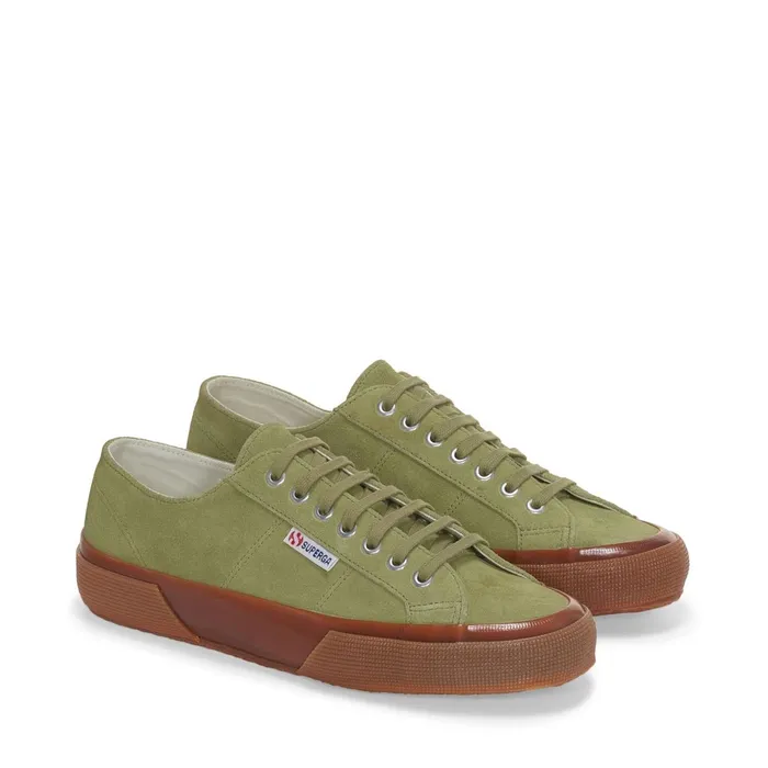 Women Unisex 2750 OG SUEDE Low Cut GREEN SAGEGUM Superga Low Cut