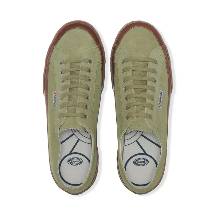 Women Unisex 2750 OG SUEDE Low Cut GREEN SAGEGUM Superga Low Cut