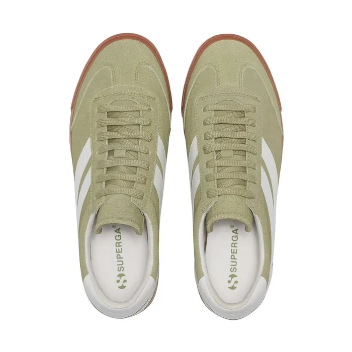 Women Unisex 4834 CLUB S SWALLOW SUEDE Low Cut GREEN SAGEGUM Superga Low Cut