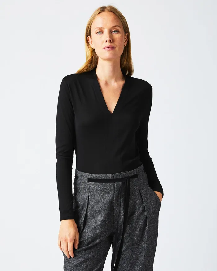 Women V Neck Knit Black Billy Reid Tops