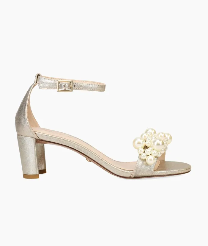 Women Vacie Low Heel 8211 Gold Pelle Moda Low Heels