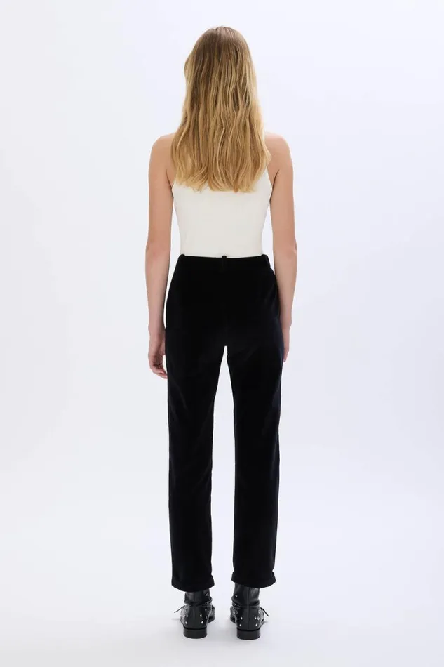 Women Velvet Cigarette Trousers Black Black Sonia Rykiel Trousers And Denim