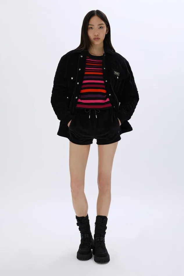 Women Velvet Quilted Jacket Black Black Sonia Rykiel Jackets