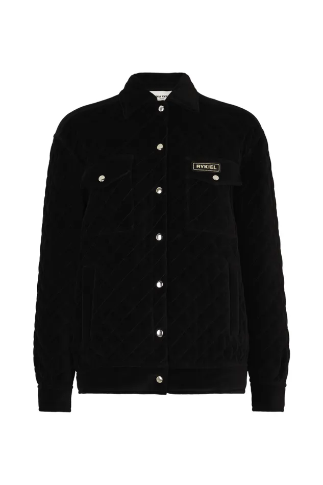 Women Velvet Quilted Jacket Black Black Sonia Rykiel Jackets