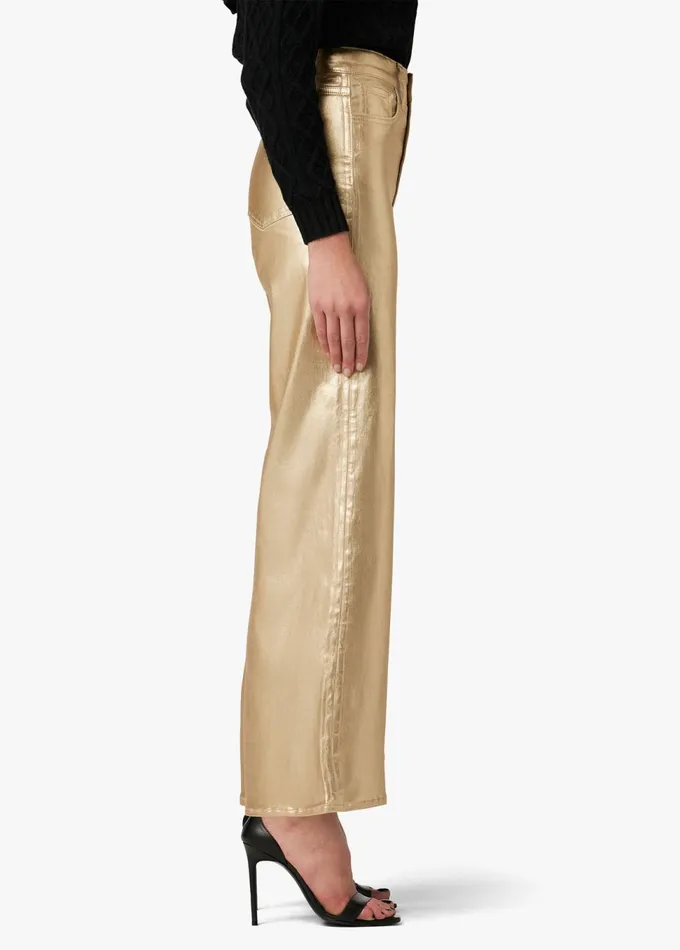 Women Wide Leg Joe039s Jeans THE MIA Gold Foil