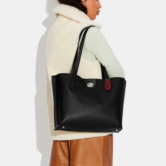 Women Willow Tote Silverblack Coach Totes and Carryalls Women Willow Tote Silverblack Coach Totes and Carryalls