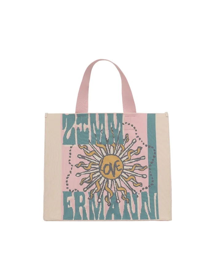 Women Zimmermann Bags Large Jacquard Tote Love Artwork