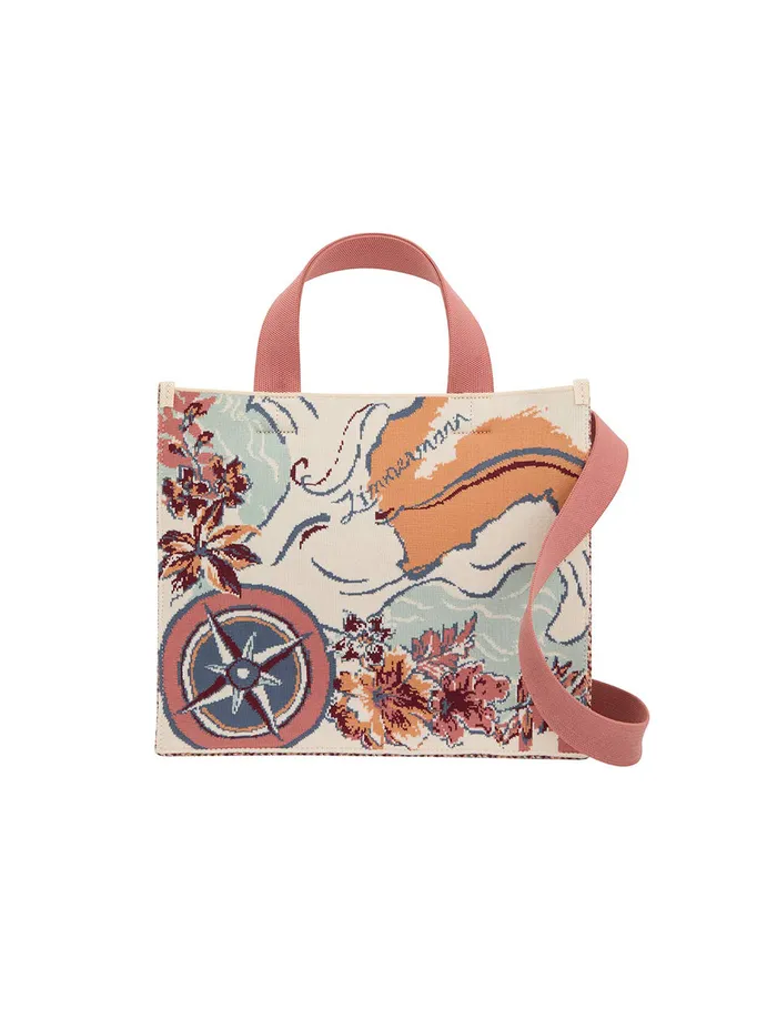 Women Zimmermann Bags Medium Jacquard Tote Nautical Map