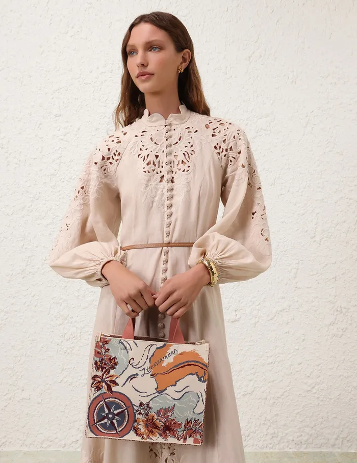 Women Zimmermann Bags Medium Jacquard Tote Nautical Map