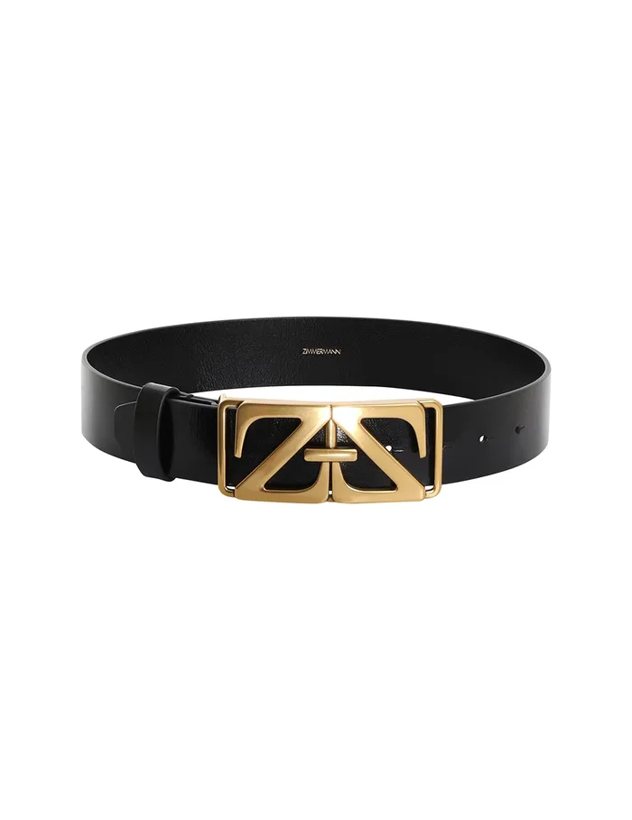 Women Zimmermann Belts Monogram Waist Belt Black