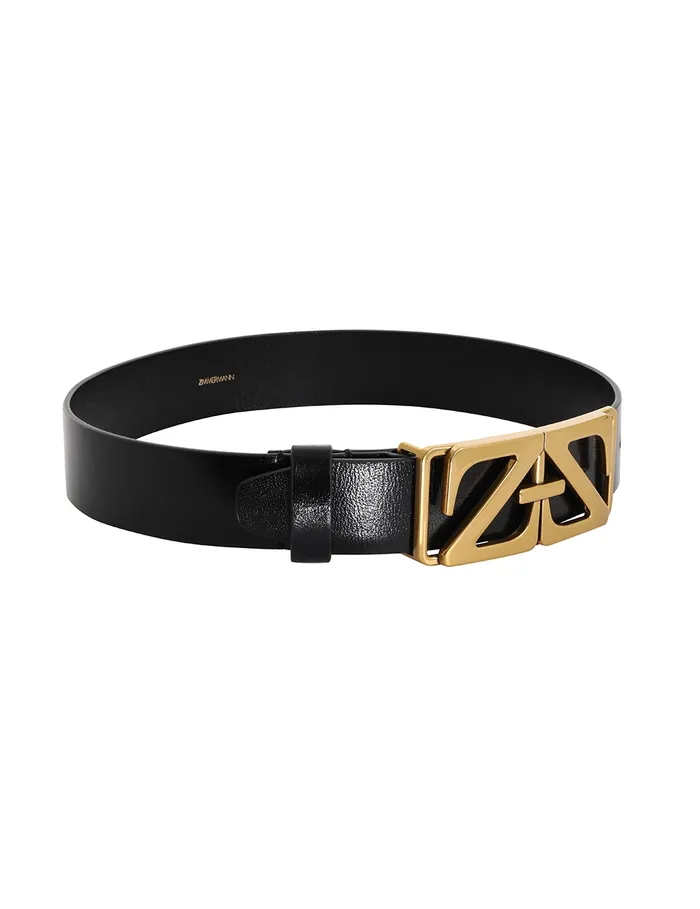 Women Zimmermann Belts Monogram Waist Belt Black