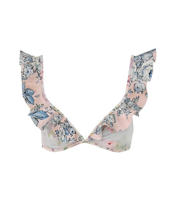 Women Zimmermann Bikinis Halliday Spliced Frill Bra Spliced