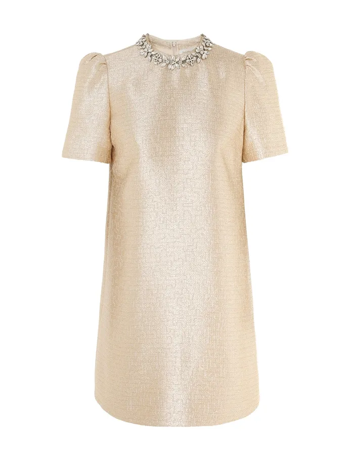 Women Zimmermann Clothing Crush Shift Dress Gold