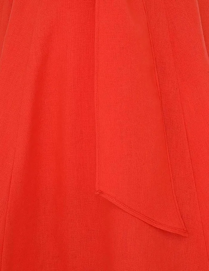 Women Zimmermann Clothing Crush Tie Front Midi Dress Red