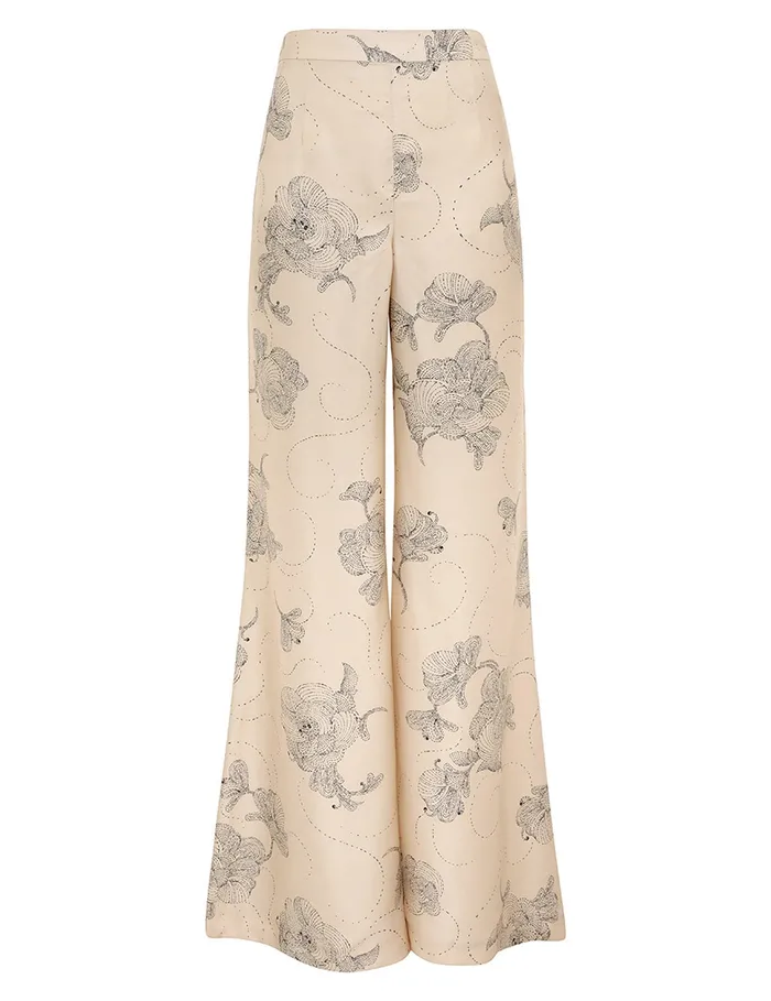 Women Zimmermann Clothing Eden Flare Pant Tea Sketch