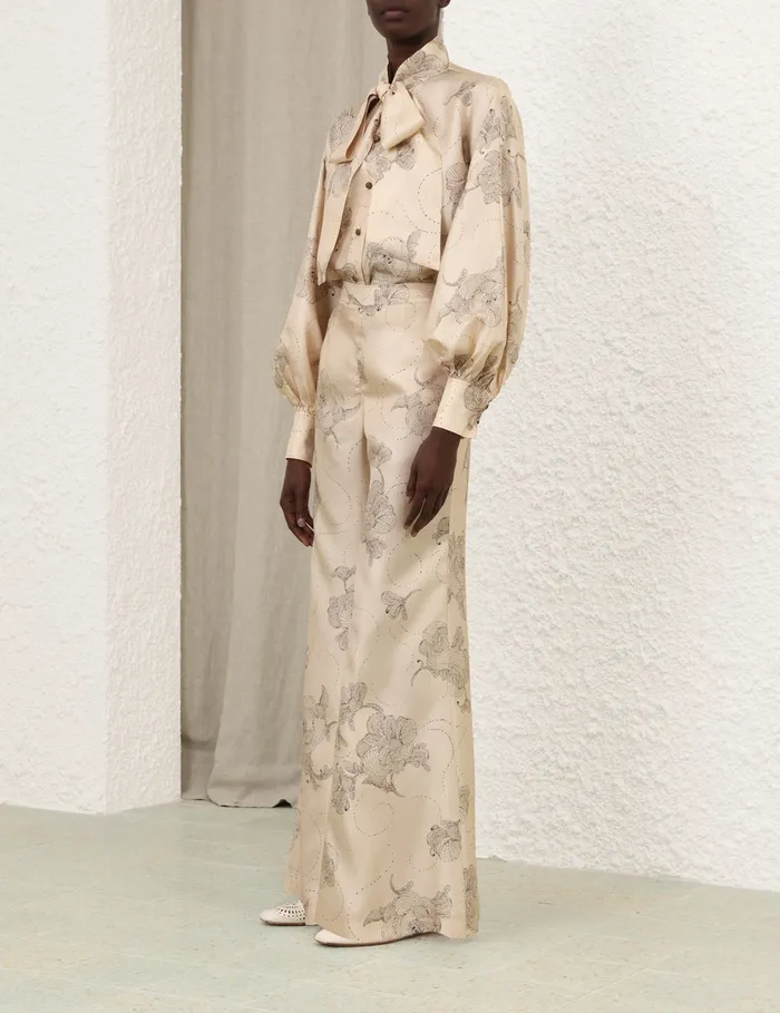 Women Zimmermann Clothing Eden Flare Pant Tea Sketch