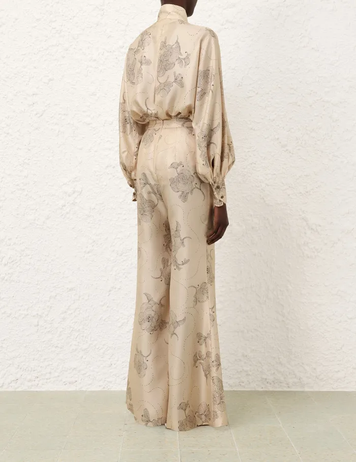 Women Zimmermann Clothing Eden Flare Pant Tea Sketch