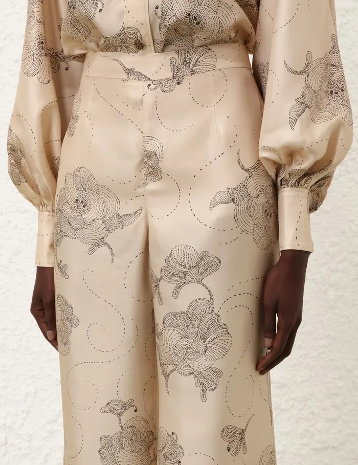 Women Zimmermann Clothing Eden Flare Pant Tea Sketch
