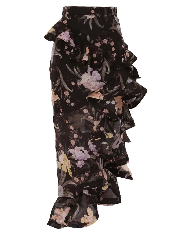 Women Zimmermann Clothing Eden Waterfall Skirt Iris Sherbet