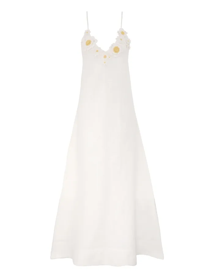 Women Zimmermann Clothing Everley Flower Maxi Dress Ivory