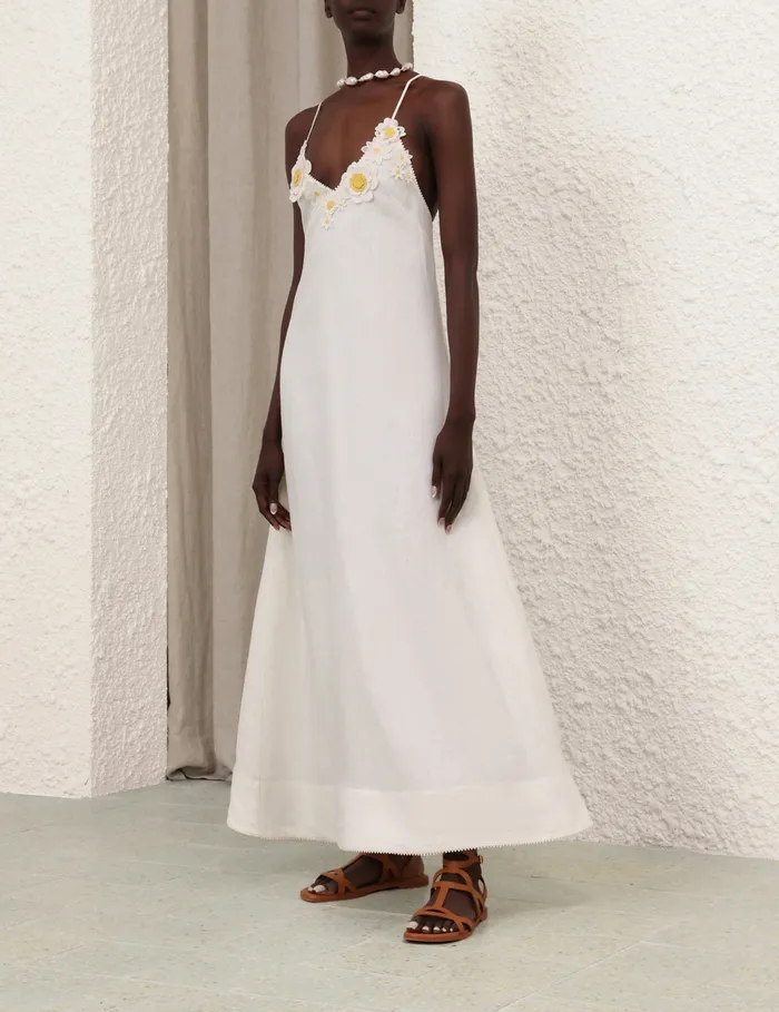 Women Zimmermann Clothing Everley Flower Maxi Dress Ivory