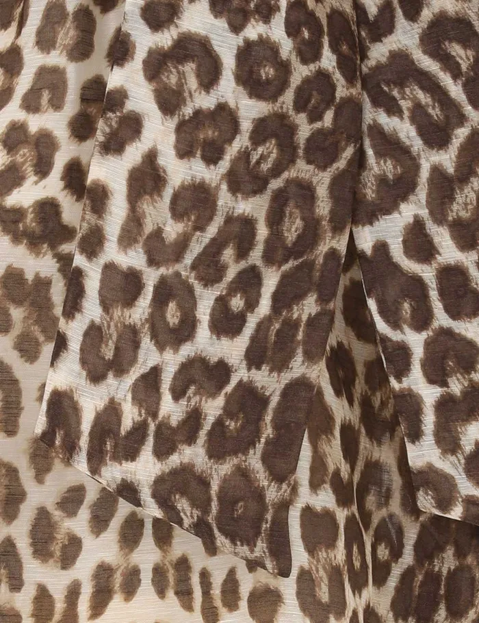 Women Zimmermann Clothing Illustration Billow Blouse Chocolate Leopard