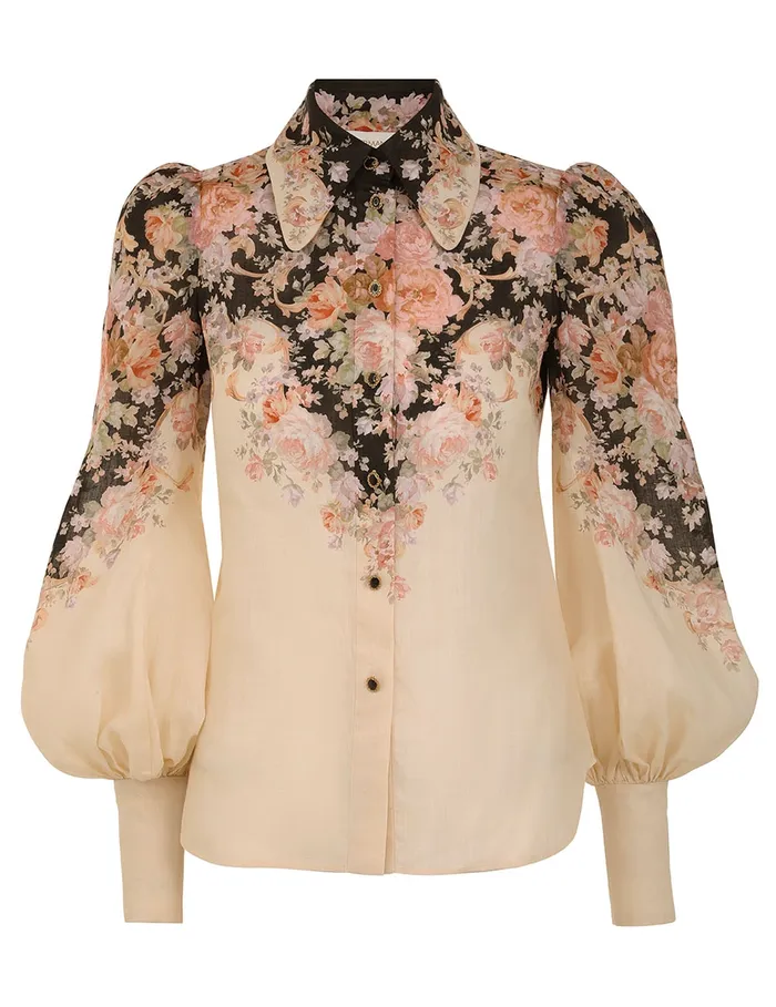Women Zimmermann Clothing Illustration Body Shirt Tea Rococo Floral