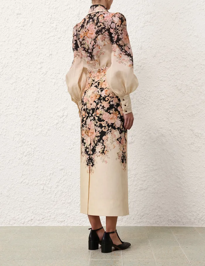 Women Zimmermann Clothing Illustration Body Shirt Tea Rococo Floral