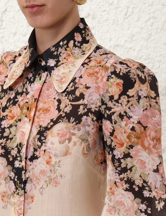 Women Zimmermann Clothing Illustration Body Shirt Tea Rococo Floral