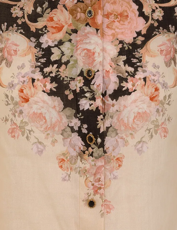 Women Zimmermann Clothing Illustration Body Shirt Tea Rococo Floral