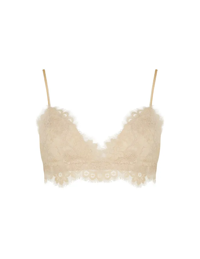 Women Zimmermann Clothing Illustration Lace Bralette Cream