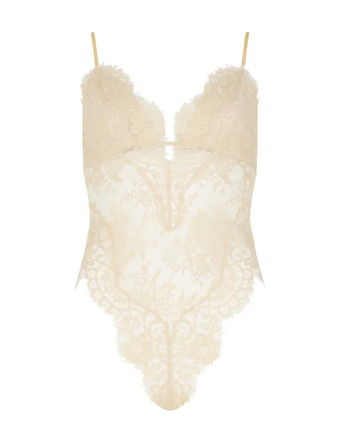 Women Zimmermann Clothing Illustration Lace Teddy Cream
