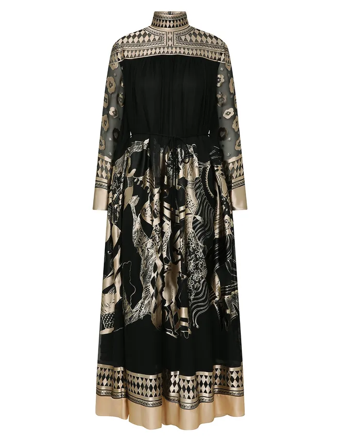 Women Zimmermann Clothing Illustration Otto Gown Blacktea