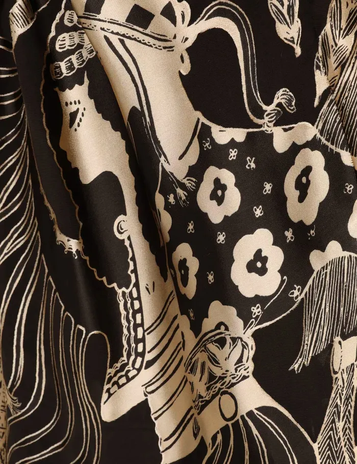 Women Zimmermann Clothing Illustration Otto Gown Blacktea
