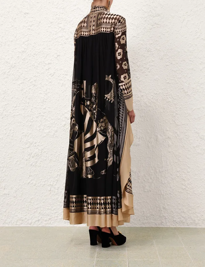 Women Zimmermann Clothing Illustration Otto Gown Blacktea