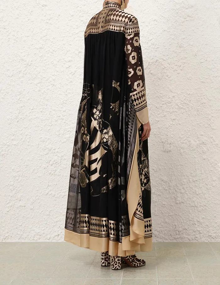 Women Zimmermann Clothing Illustration Otto Gown Blacktea