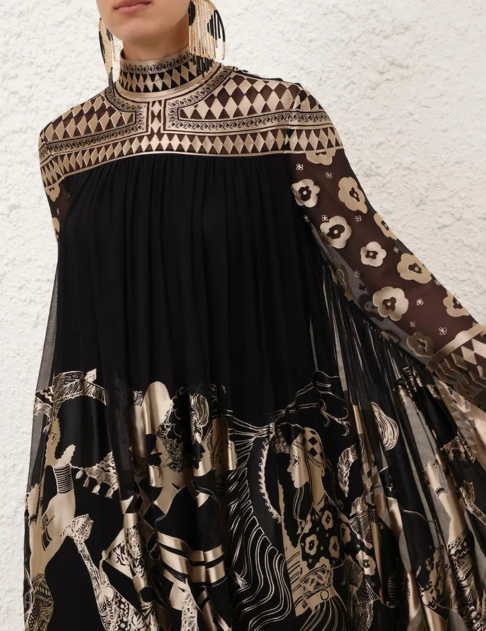 Women Zimmermann Clothing Illustration Otto Gown Blacktea