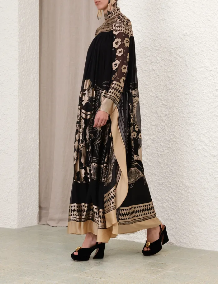 Women Zimmermann Clothing Illustration Otto Gown Blacktea