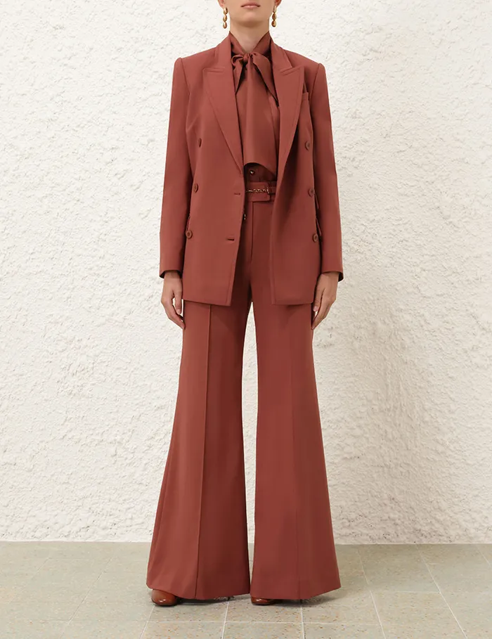 Women Zimmermann Clothing Illustration Tailored Pant Lipstick