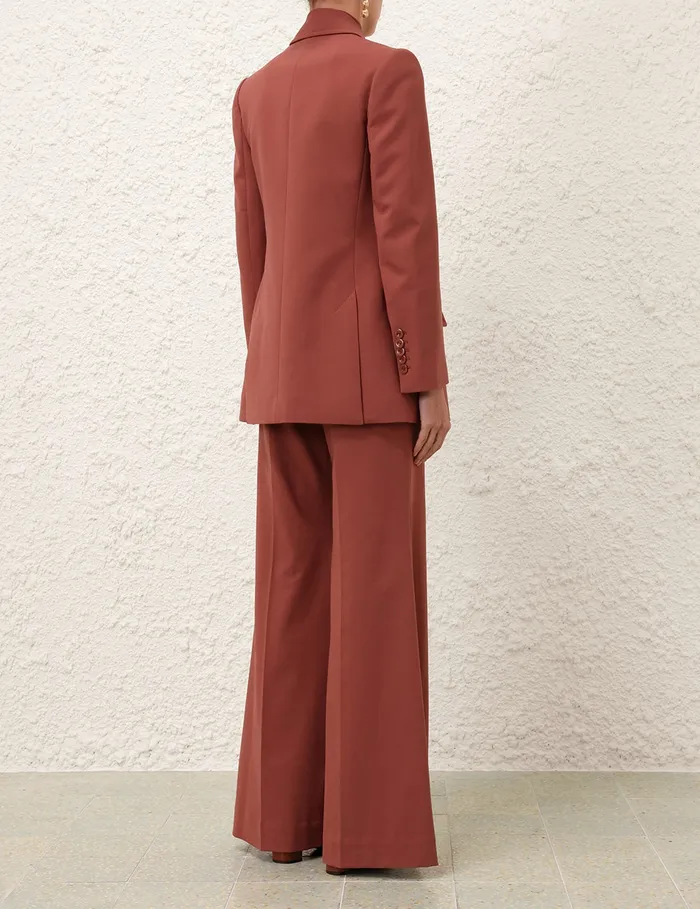 Women Zimmermann Clothing Illustration Tailored Pant Lipstick